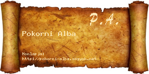 Pokorni Alba névjegykártya